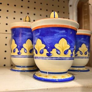 Pfaltzaraff Villa Della Luna 3 pc canister set.